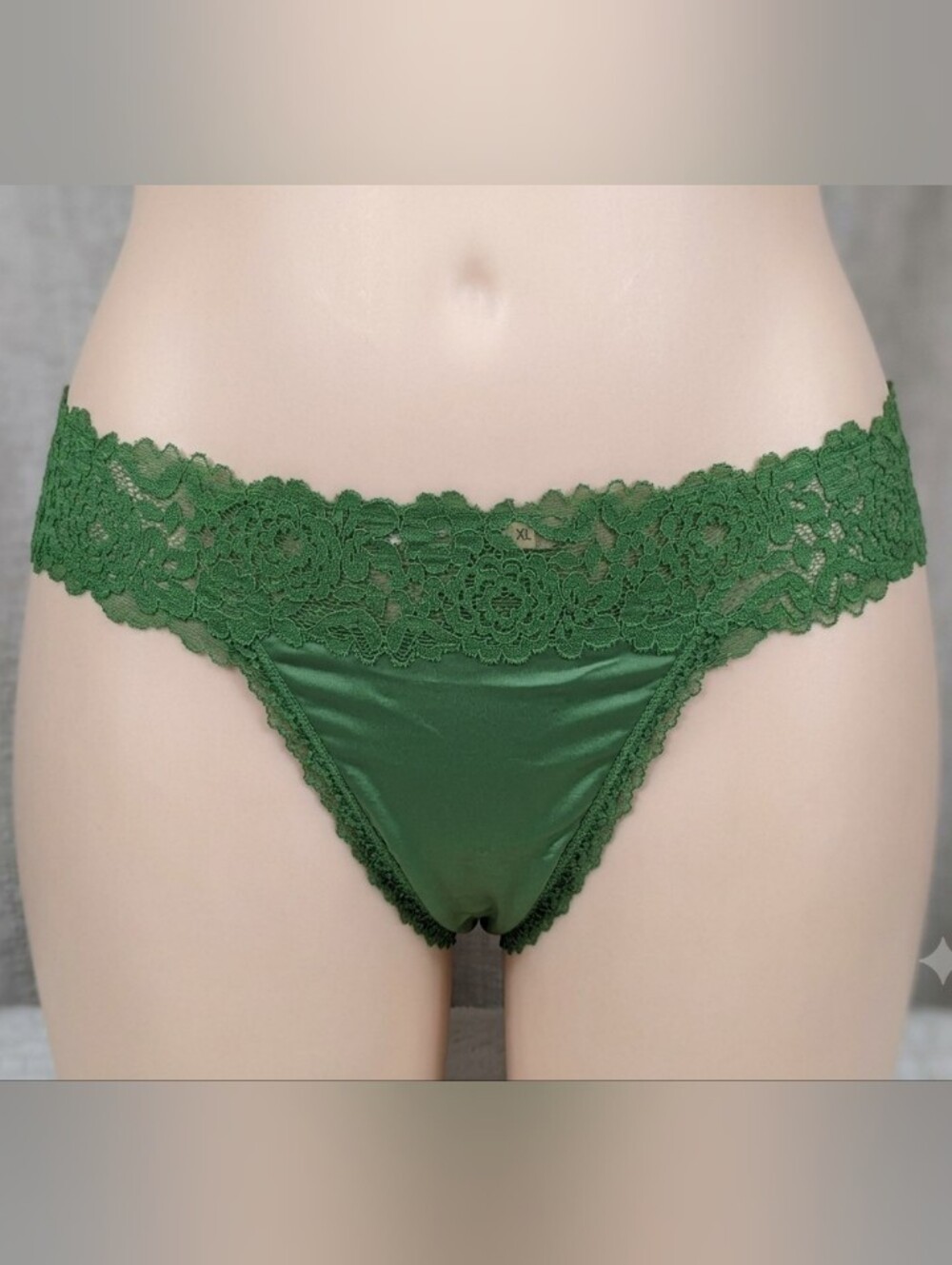 Aerie Green Thong Panties, Size XL